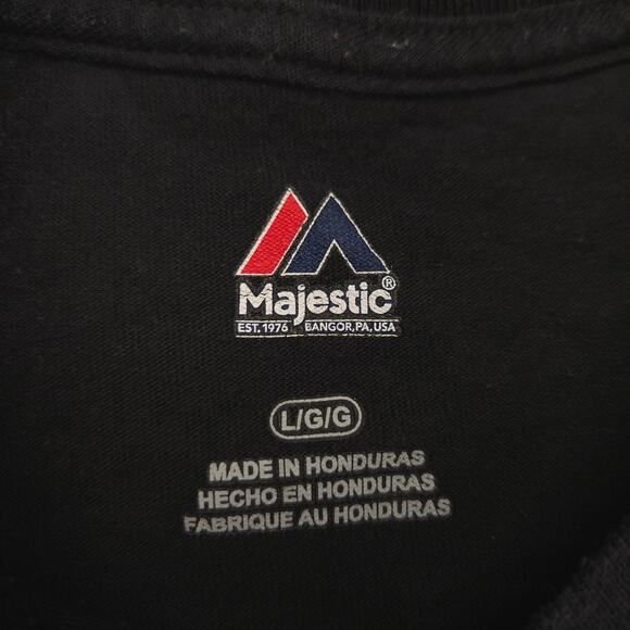 Majestic Toronto Raptors Crew Neck Basketball T Shirt Mens Size Large L Black - Picture 3 of 9